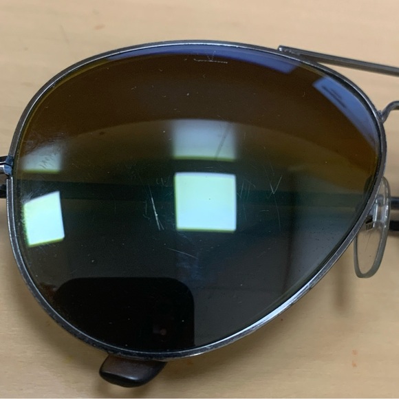 Vintage Vaurnet Pouilloux Sunglasses Unisex Pilot Mirrored Metal Polarized - Picture 3 of 11